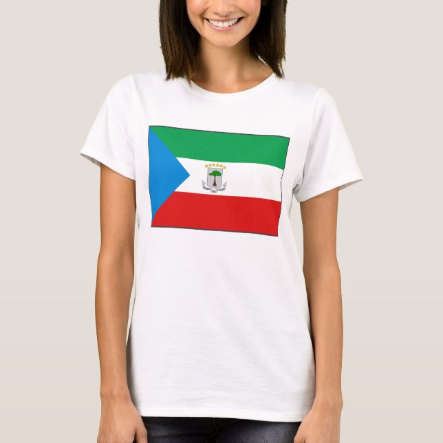 Equatorial Guinea Flag x Map T-Shirt (Front)