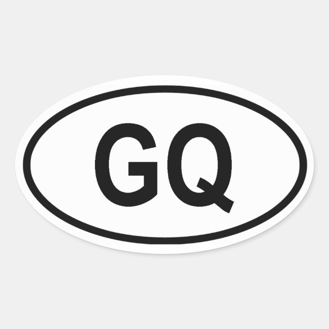 Equatorial Guinea "GQ" Oval Sticker (Front)