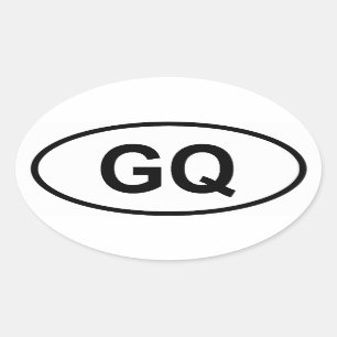 Equatorial Guinea "GQ" Oval Sticker