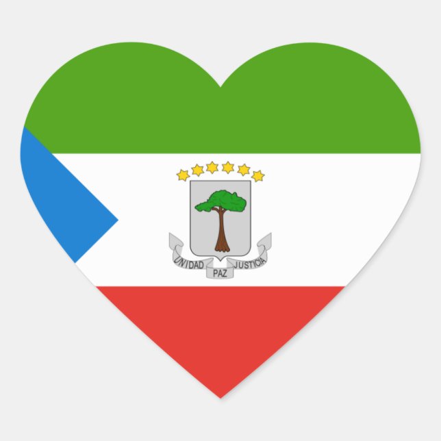 equatorial guinea heart sticker (Front)