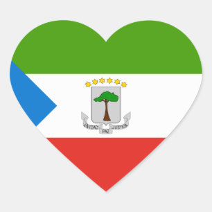 equatorial guinea heart sticker