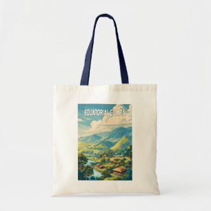 Equatorial Guinea Illustration Travel Art Vintage Tote Bag
