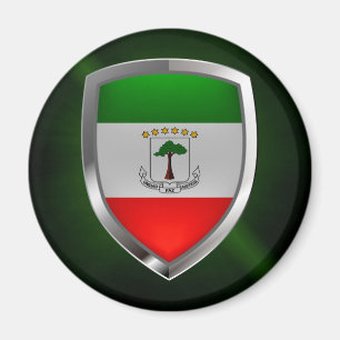 Equatorial Guinea Mettalic Emblem Magnet