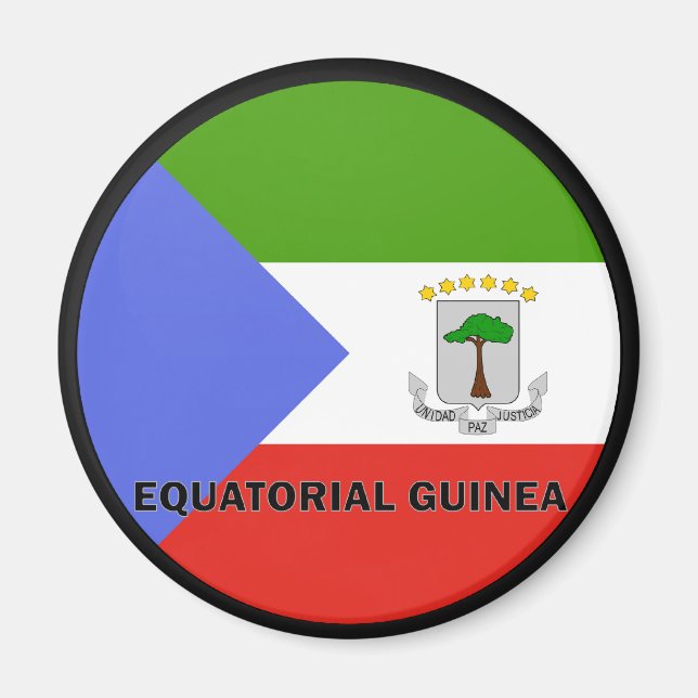 Equatorial Guinea Roundel quality Flag Magnet (Front)