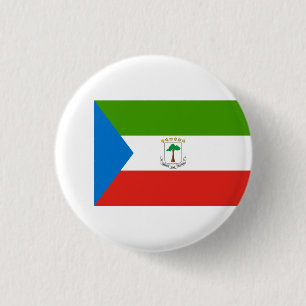 Equatorial Guinean Flag, Flag of Equatorial Guinea 3 Cm Round Badge