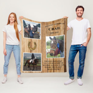 equestiran horse photo keepsake  fleece blanket