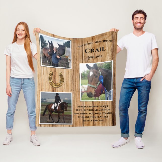 equestiran horse photo keepsake  fleece blanket (In Situ)