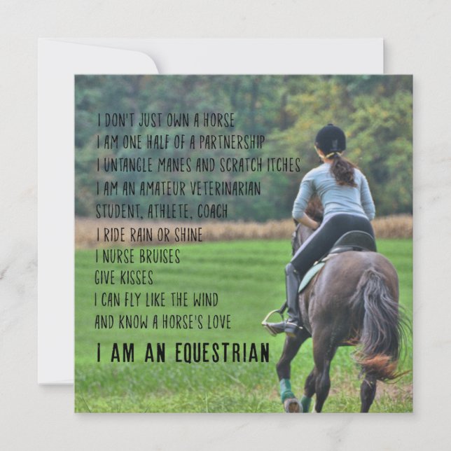 EQUESTRIAN 5.25 x 5.25 card (Front)