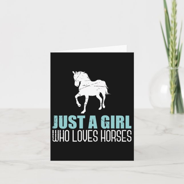 Equestrian Animal Horse Riding Horse Girls Women G Card (Front)