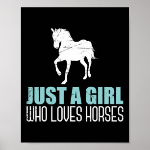 Equestrian Animal Horse Riding Horse Girls Women G Poster
