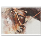 Equestrian Brown Horse Watercolor Decoupage