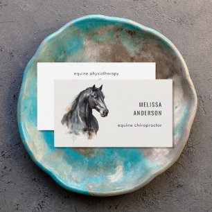  Equestrian Business Modern Watercolor Horse Card