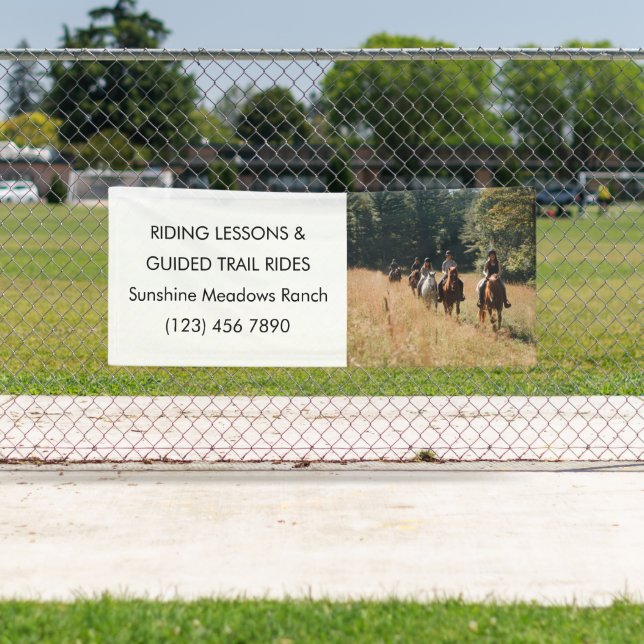 Equestrian Business Promotional Ranch Barn Horses Banner (Insitu)