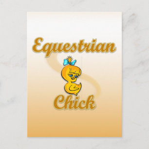 Equestrian Chick Postcard