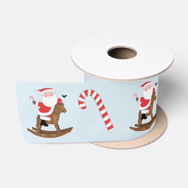 Equestrian Christmas Holiday Gift Satin Ribbon (Spool)