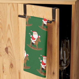 Equestrian Christmas Holiday Gift Tea Towel