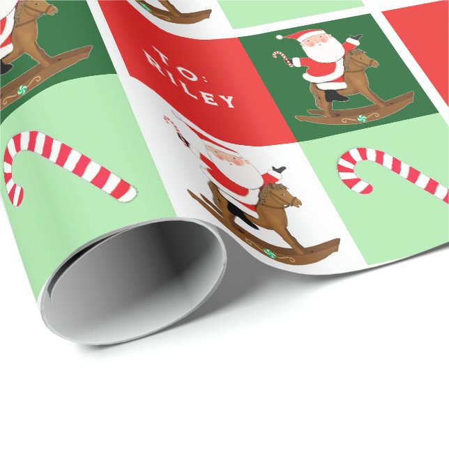Equestrian Christmas Holiday Gift Wrapping Paper (Roll Corner)
