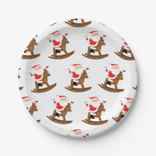 Equestrian Christmas Party Paper Plate