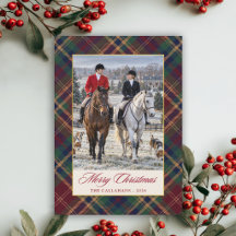 Equestrian Classic Tartan Plaid Hunt Club Photo