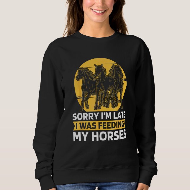 Equestrian Cool  Horseback Horse Riding Sweatshirt (Front)