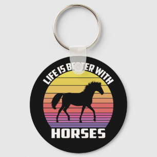 Equestrian Cowgirl Horseback Riding Western Horse Key Ring