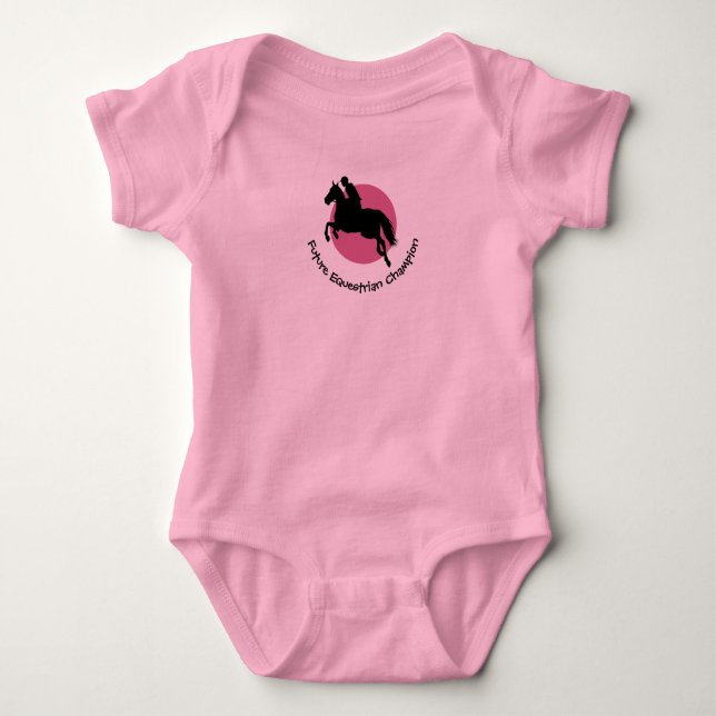 Equestrian Design Baby Shirt Bodysuit (Front)