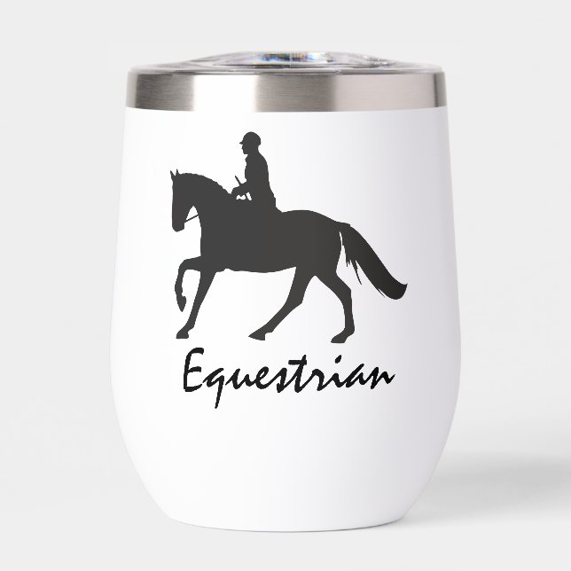 Equestrian Design Thermal Wine Tumbler (Front)