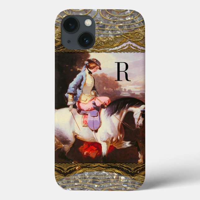 Equestrian Elsa Monogram 6/6S Tough Case-Mate iPhone Case (Back)