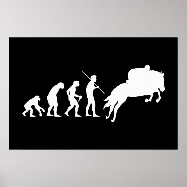 Equestrian Evolution from Man to Horseback Poster (Front)