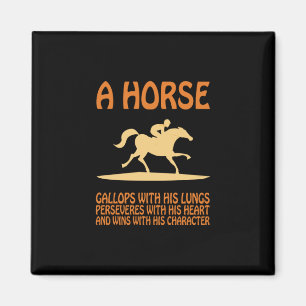 Equestrian Gift A Horse Gallops Magnet