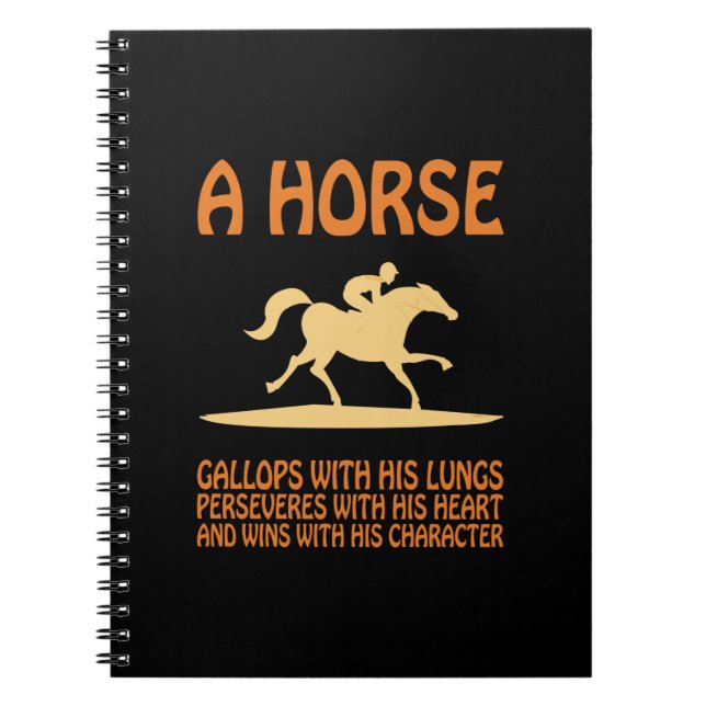 Equestrian Gift | A Horse Gallops Notebook (Front)