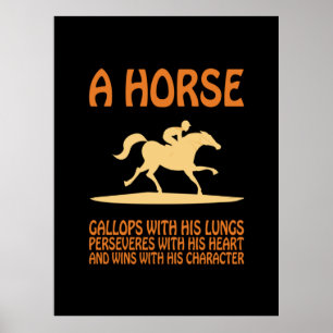 Equestrian Gift   A Horse Gallops Poster