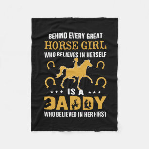 Equestrian Gift   Behind Every Great Horse Girl Fleece Blanket