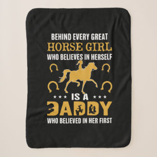 Equestrian Gift Behind Every Great Horse Girl Sherpa Blanket