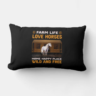 Equestrian Gift Farm Life Love Horses Lumbar Cushion
