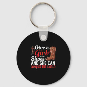 Equestrian Gift   Give A Girl Shoes Key Ring