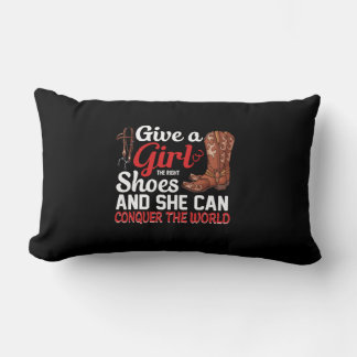 Equestrian Gift | Give A Girl Shoes Lumbar Cushion