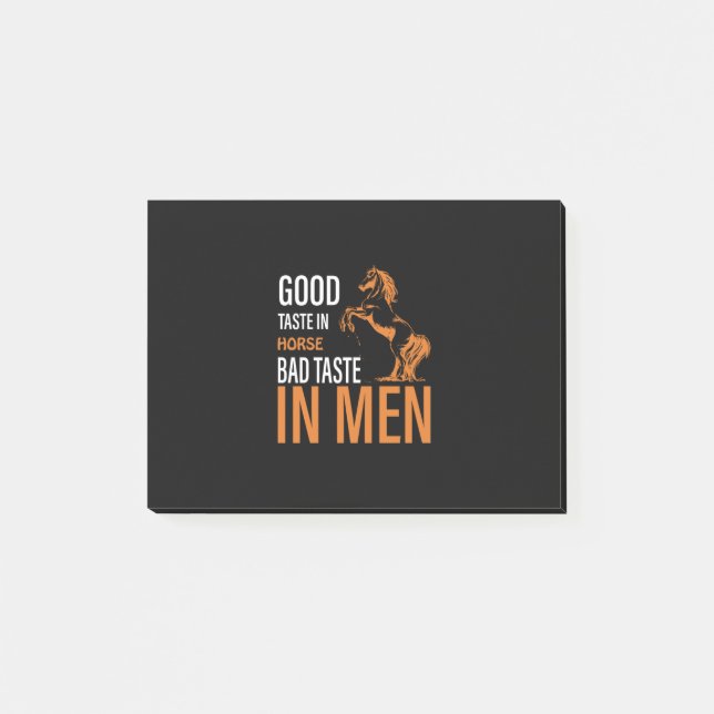 Equestrian Gift | Good Taste In Horse Post-it Notes (Front)