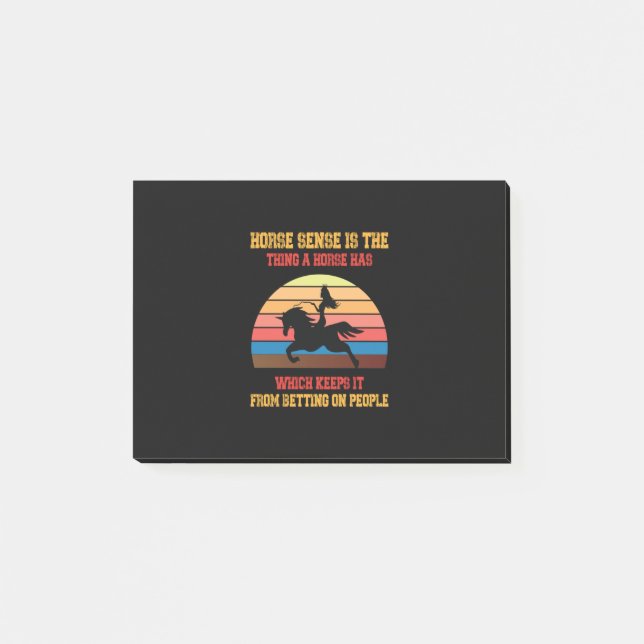 Equestrian Gift | Horse Sense Is The Thing Post-it Notes (Front)
