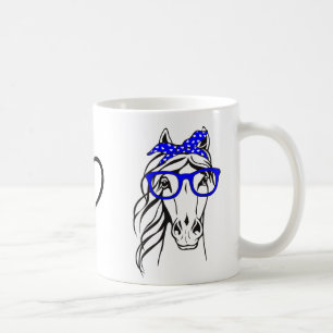 Equestrian Gift Horseback Riding Bandanna Horse Coffee Mug