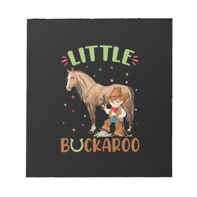 Equestrian Gift | Little Buckaroo Notepad (Front)