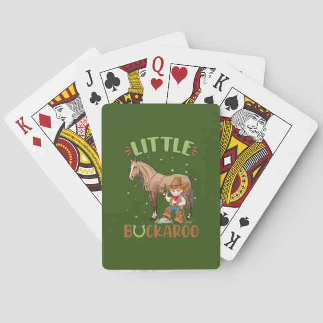 Equestrian Gift | Little Buckaroo Playing Cards (Back)