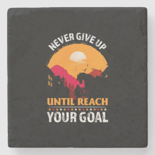 Equestrian Gift Never Give Up Until Reach Stone Coaster