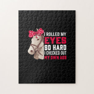 Equestrian Gift Rolled My Eyes So Hard Jigsaw Puzzle