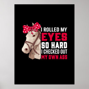 Equestrian Gift Rolled My Eyes So Hard Poster
