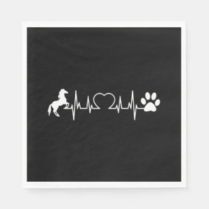 Equestrian Gifts For Girls Horse Cat And Dog Paw H Napkin
