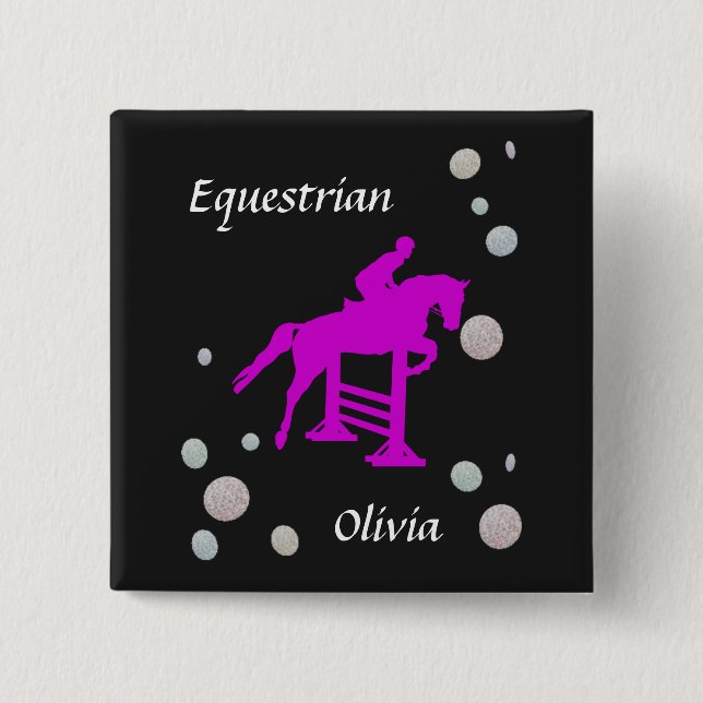 Equestrian Girls 15 Cm Square Badge (Front)
