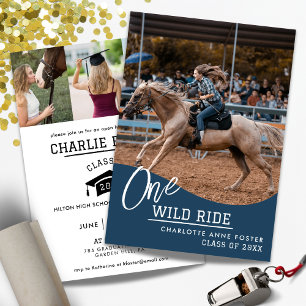Equestrian Graduation Announcement Invitation