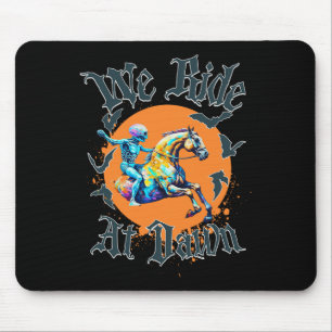 Equestrian Halloween Skeleton Costume Mouse Pad