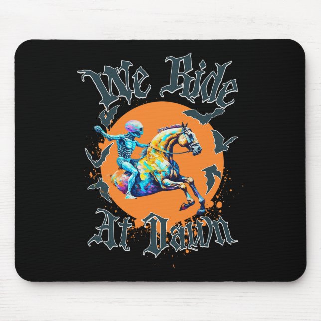 Equestrian Halloween Skeleton Costume  Mouse Pad (Front)